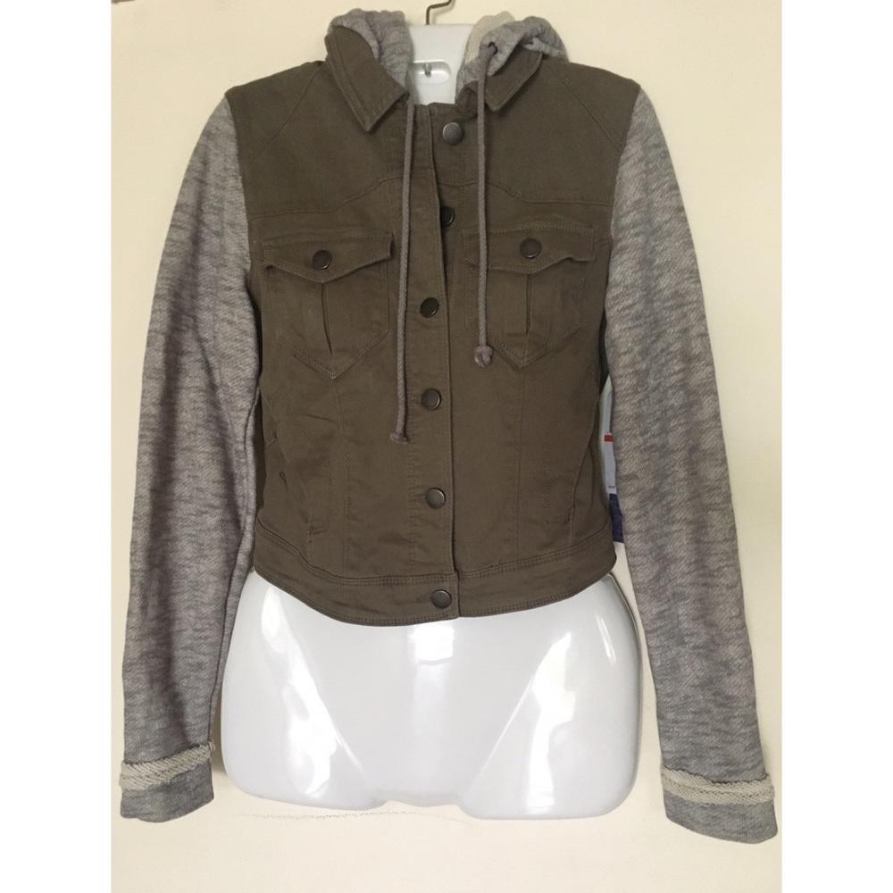 ⏬Tinseltown Denim Couture Junior's F-Terry Hoodie